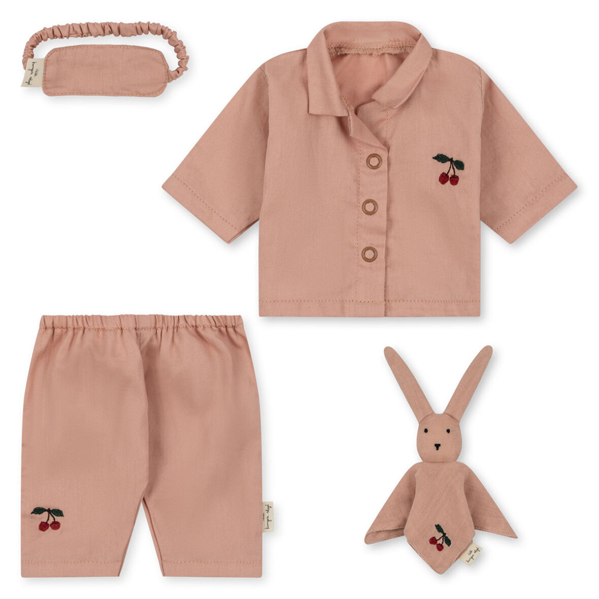 Kit pyjama pour poupée en coton bio Mahogany Rose