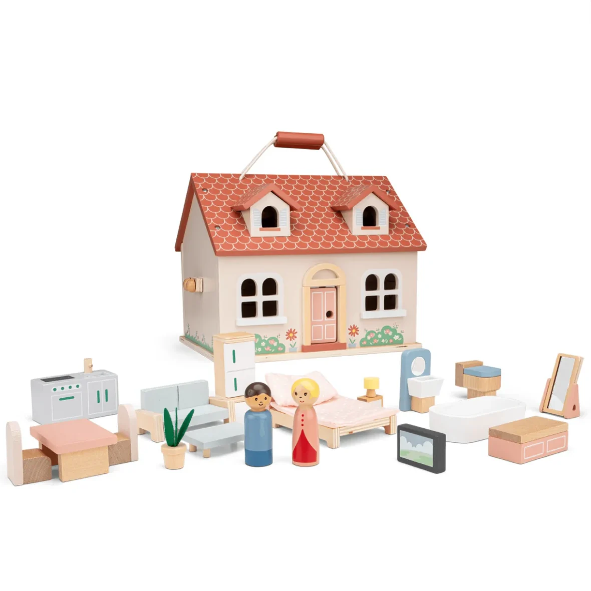 Maison de poupée pliable avec meubles – New Classic Toys